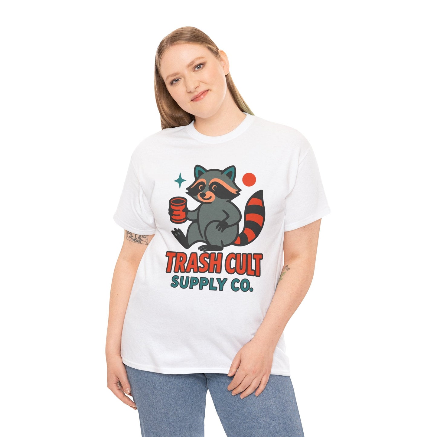 Trash Cult Supply Co. Unisex Heavy Cotton Tee, Eco-Friendly Tee, Gift for Raccoon Lovers, Cute Graphic T-Shirt, Trendy Streetwear, [...]