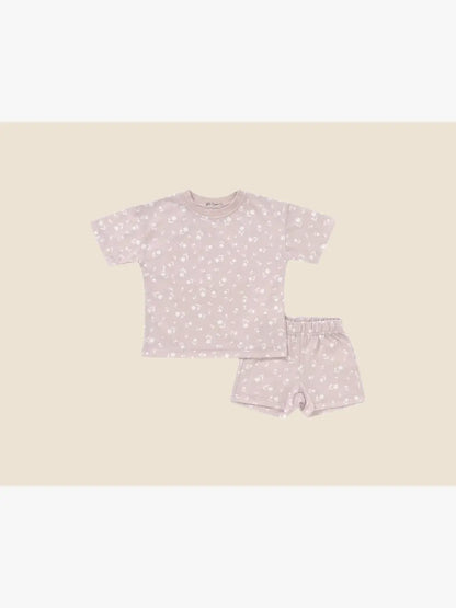 Checkered Short Sleeve Baby Lounge set