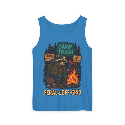 Camp Trash Raccoon Tank Top – Feral & Off-Grid Summer Shirt by Trash Cult