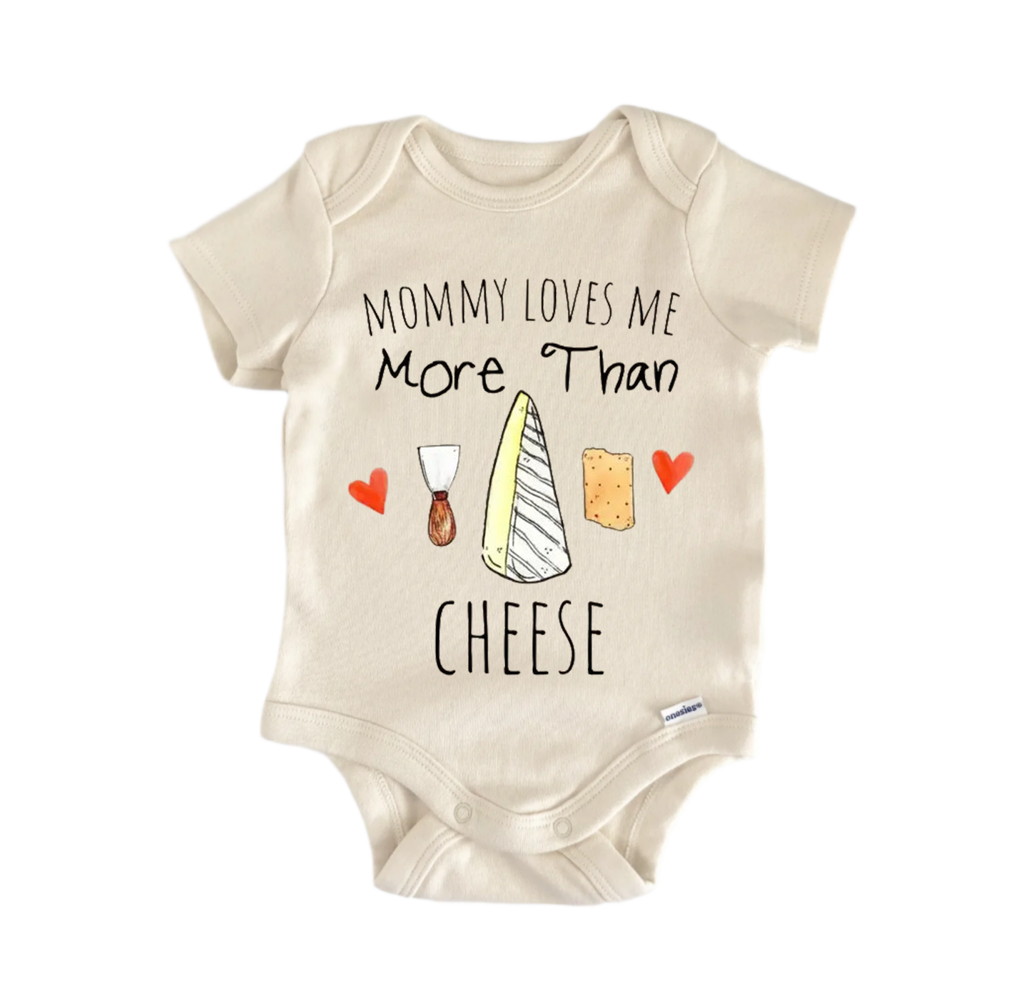 Cheese Wine Newborn Baby Onesie® Bodysuit
