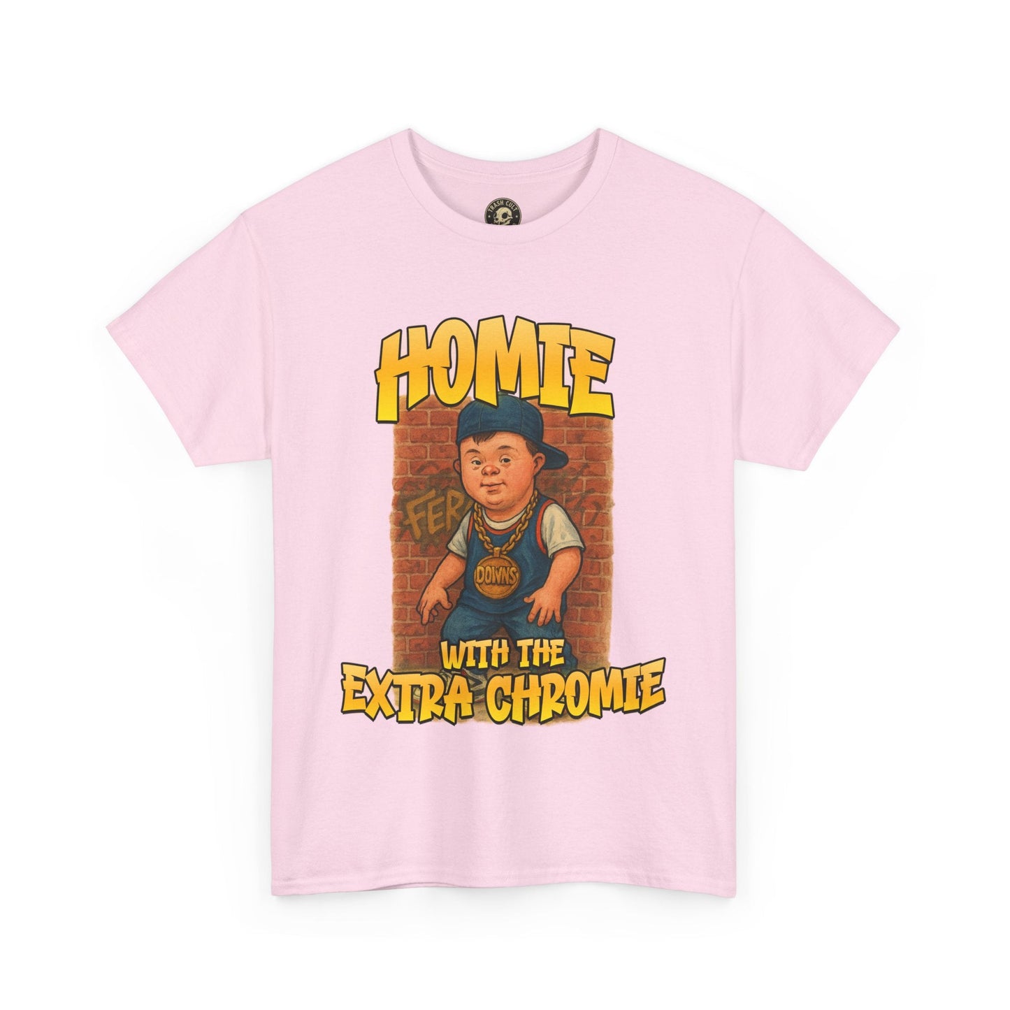 Homie with the Extra Chromie Shirt – Fun Supportive Tee for Down Syndrome Awareness – Gildan 5000
