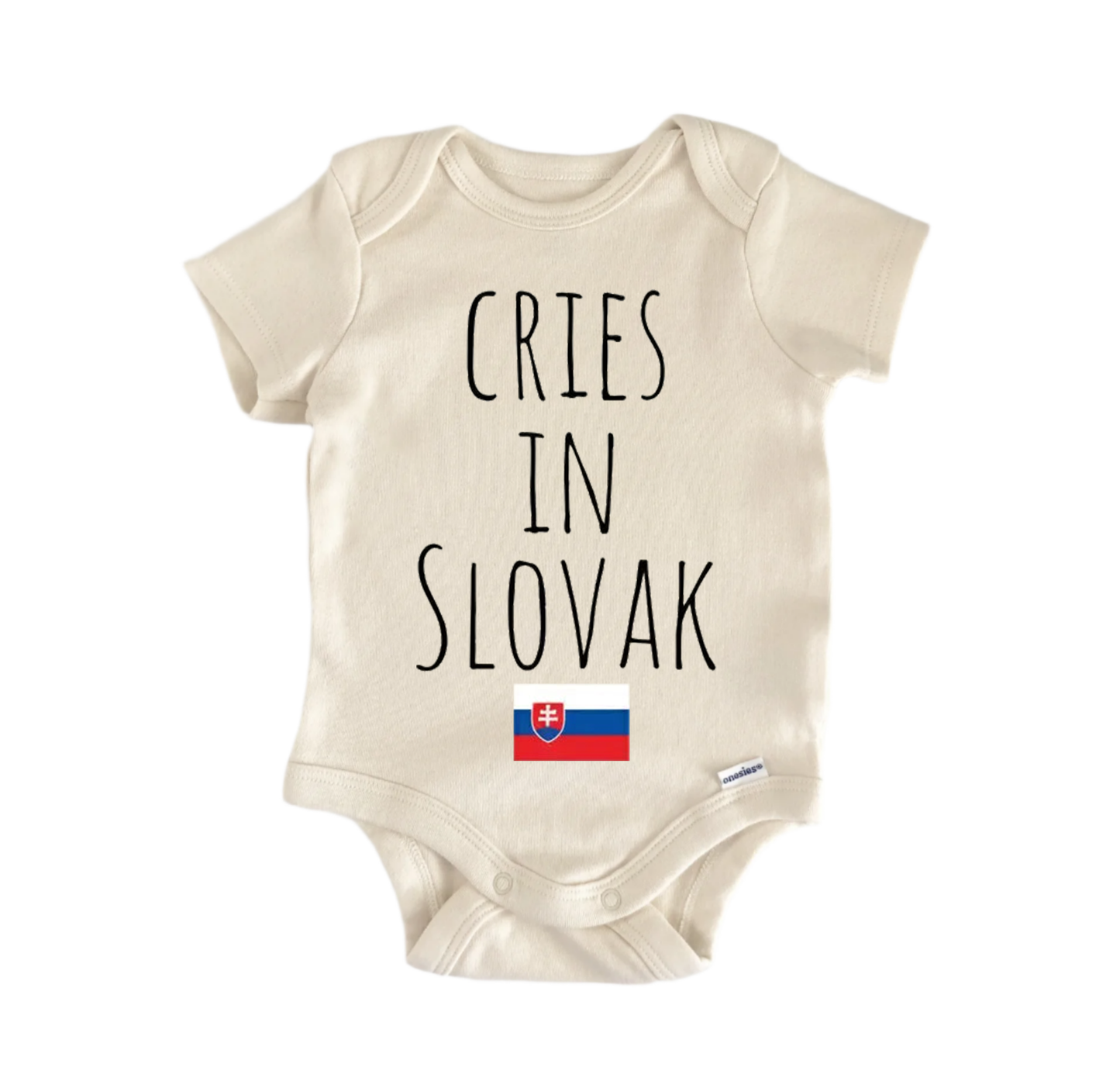 Slovakian Slovakia Cry Newborn Baby Onesie® Bodysuit