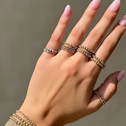 Beaded Ring ~ 18k Gold-Plated Copper Bead Ring ~ Deep South Originals