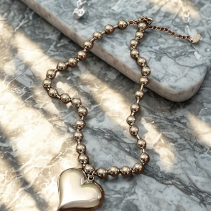 Beaded Heart Necklace ~ Deep South Originals