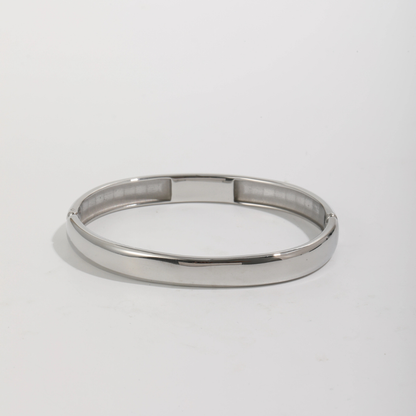 Heirloom Bangle 18K Gold or Silver Water Resistant Hinged Bracelet