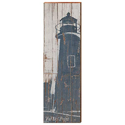 Turkey Point Lighthouse Home Decor Art Print on Real Wood