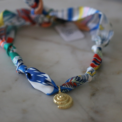 Seashell Skies Scarf Necklace