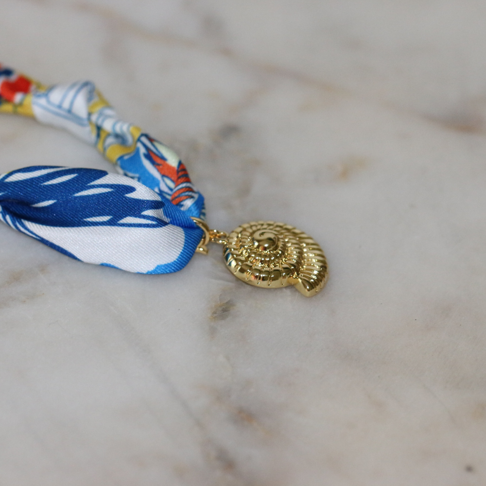 Seashell Skies Scarf Necklace