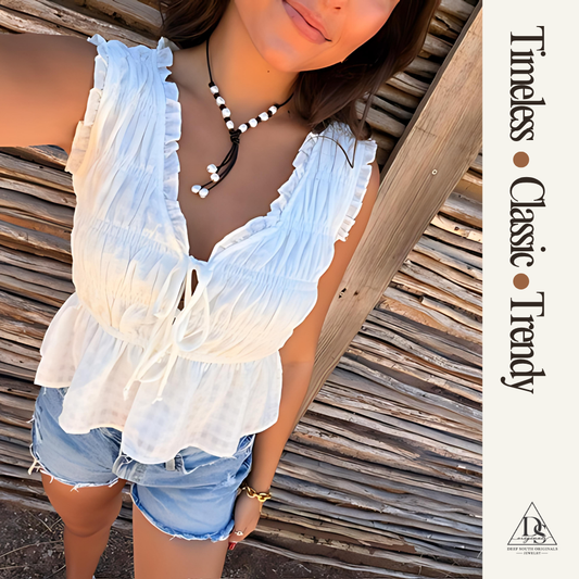 Backroads Beauty Leather and Pearl Necklace