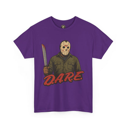 Jason Voorhees D.A.R.E. Parody Shirt – 1980s Horror Meme Tee | Gildan 5000 Slasher Graphic