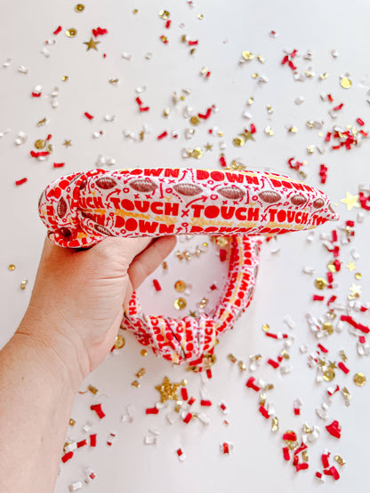 Evie Pearl Handmade LLC - Touchdown Kansas City Knotted Headband