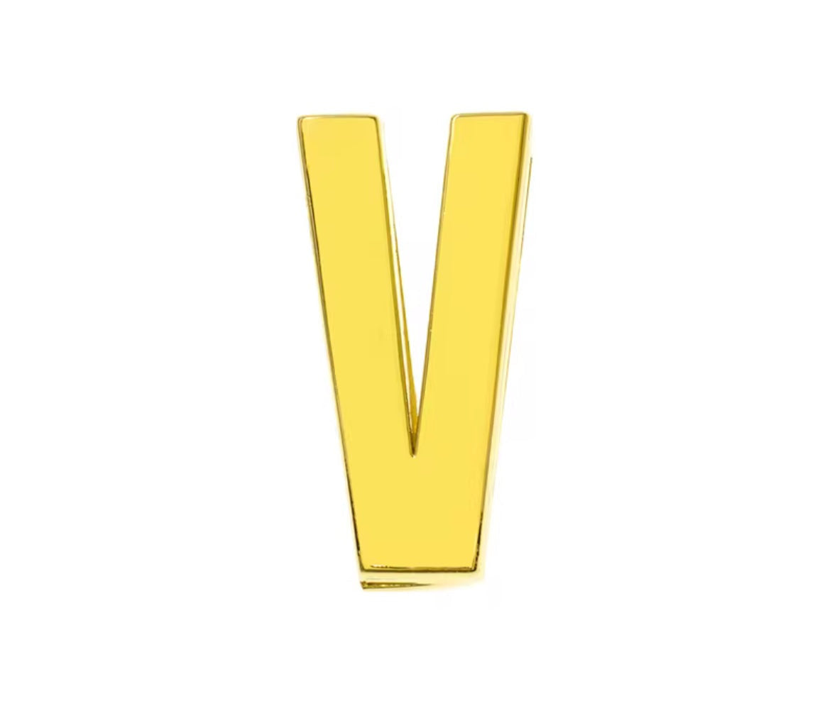 Scarf Slide Letters – 30mm – 14K Gold Non Tarnish