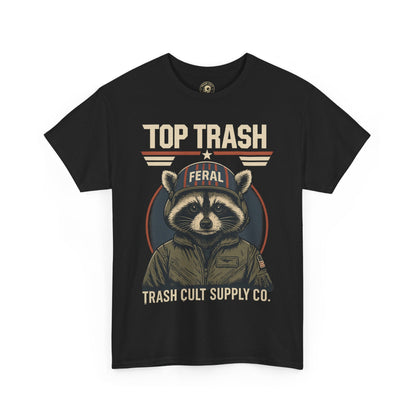 Feral Top Trash Raccoon Pilot Shirt – Trash Cult Supply Co. Parody Tee