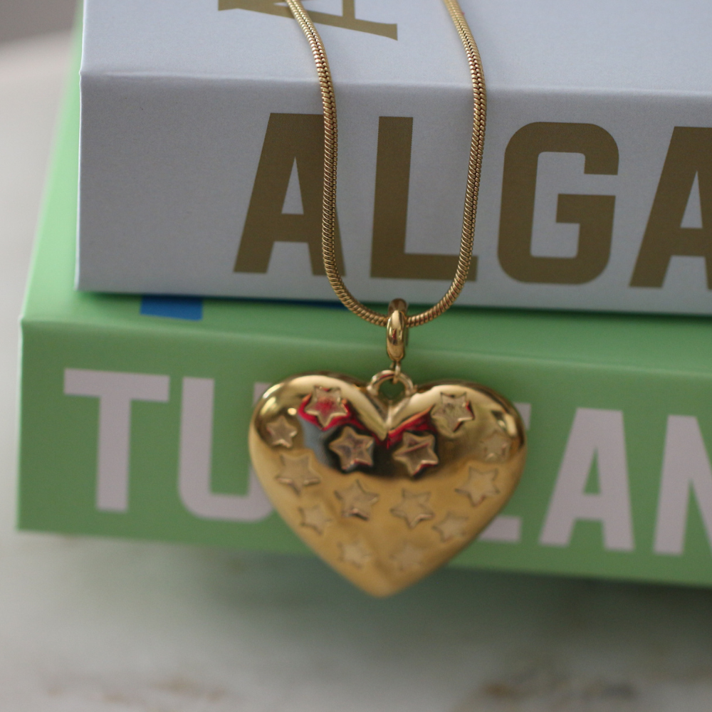 Starlight Heart Necklace - Stainless Steel