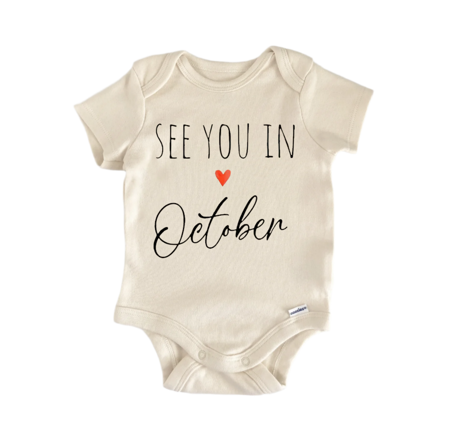 October Announcement Newborn Baby Onesie® Bodysuit