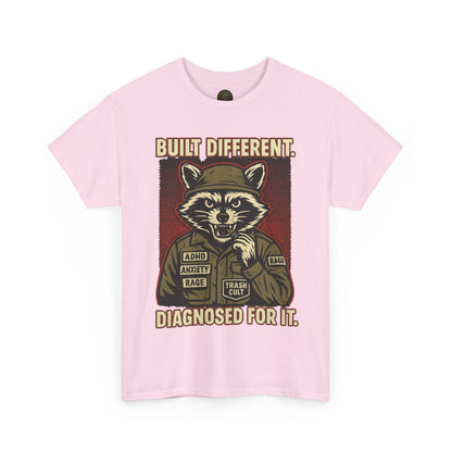 Built Different Diagnosed For It Military Raccoon Shirt – Gildan 5000