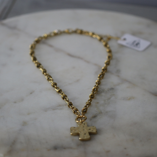 Faith & Texture Necklace - Stainless Steel