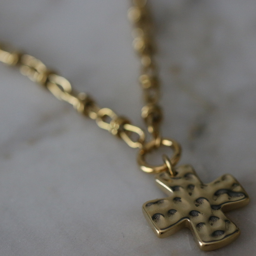 Faith & Texture Necklace - Stainless Steel