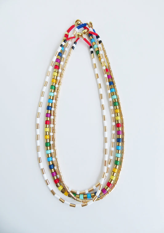 Stella Enamel Tube Necklaces