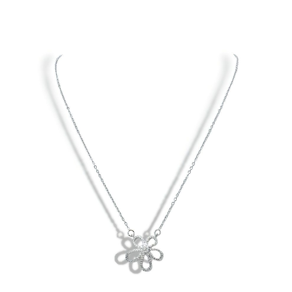 Flower Power Silver Necklace