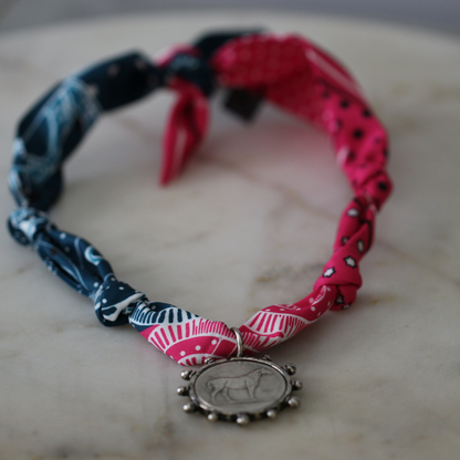 Rodeo Scarf Necklace - Horse Pendant Charm