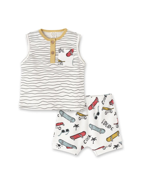 FINAL SALE - Baby Boy's Good Vibes Bamboo Set