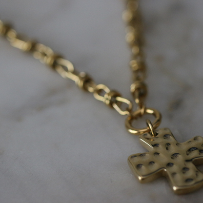Faith & Texture Necklace - Stainless Steel