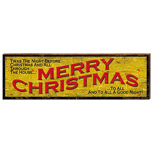 TWAS The Night Before Christmas Home Decor Art Print on Real Wood