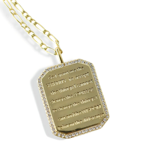 God Grant me Serenity Necklace Gold