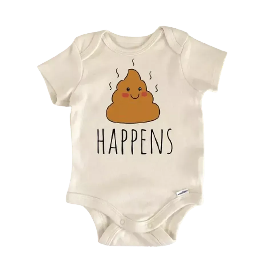 Shit Happens Poop Newborn Baby Onesie® Bodysuit