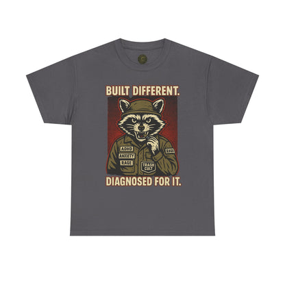 Built Different Diagnosed For It Military Raccoon Shirt – Gildan 5000