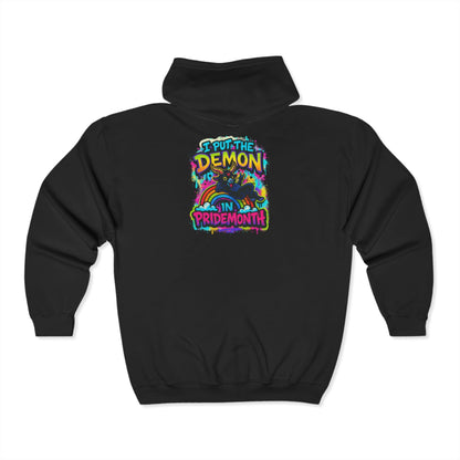 Gay Pride Full Zip Hoodie - Unisex Heavy Blend Sweatshirt, LGBTQ+ Fashion, Pride Month Apparel, Gift for LGBTQ Friends, Colorful Hoodie