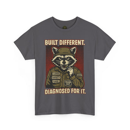 Built Different Diagnosed For It Military Raccoon Shirt – Gildan 5000