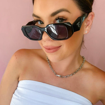 Lock It In Silver Necklace