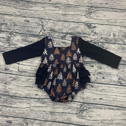 Leopard trees ruffle romper