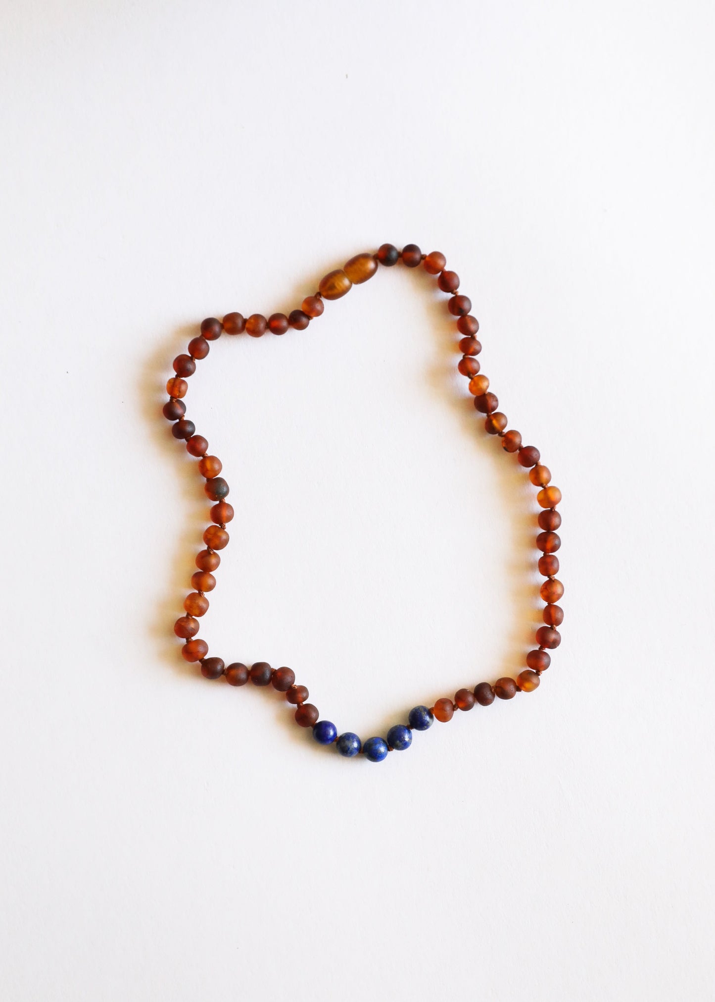 Raw Cognac Baltic Amber + Lapis || Necklace Set