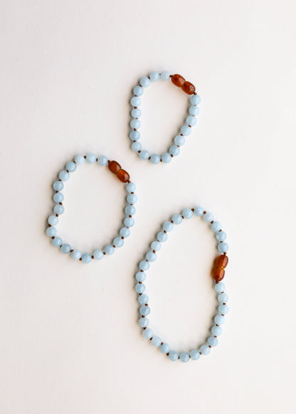 Pure Gemstone + Aquamarine|| Anklet or Bracelet