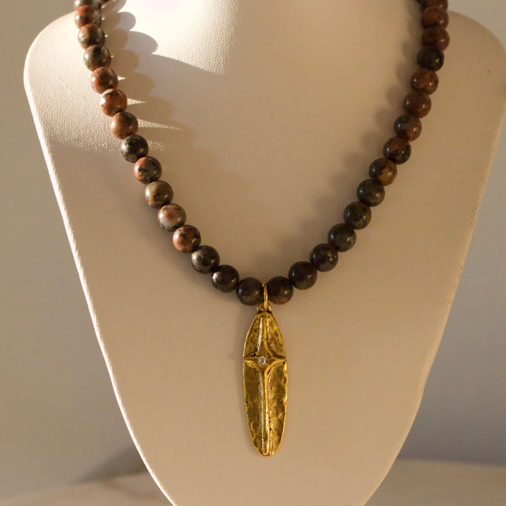 Heritage Cross Necklace 24K Gold Plated