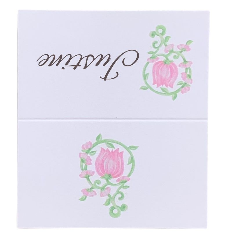 Garden and Vine - Pink Place Cards