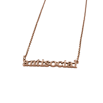 Antisocial Cutout Necklace