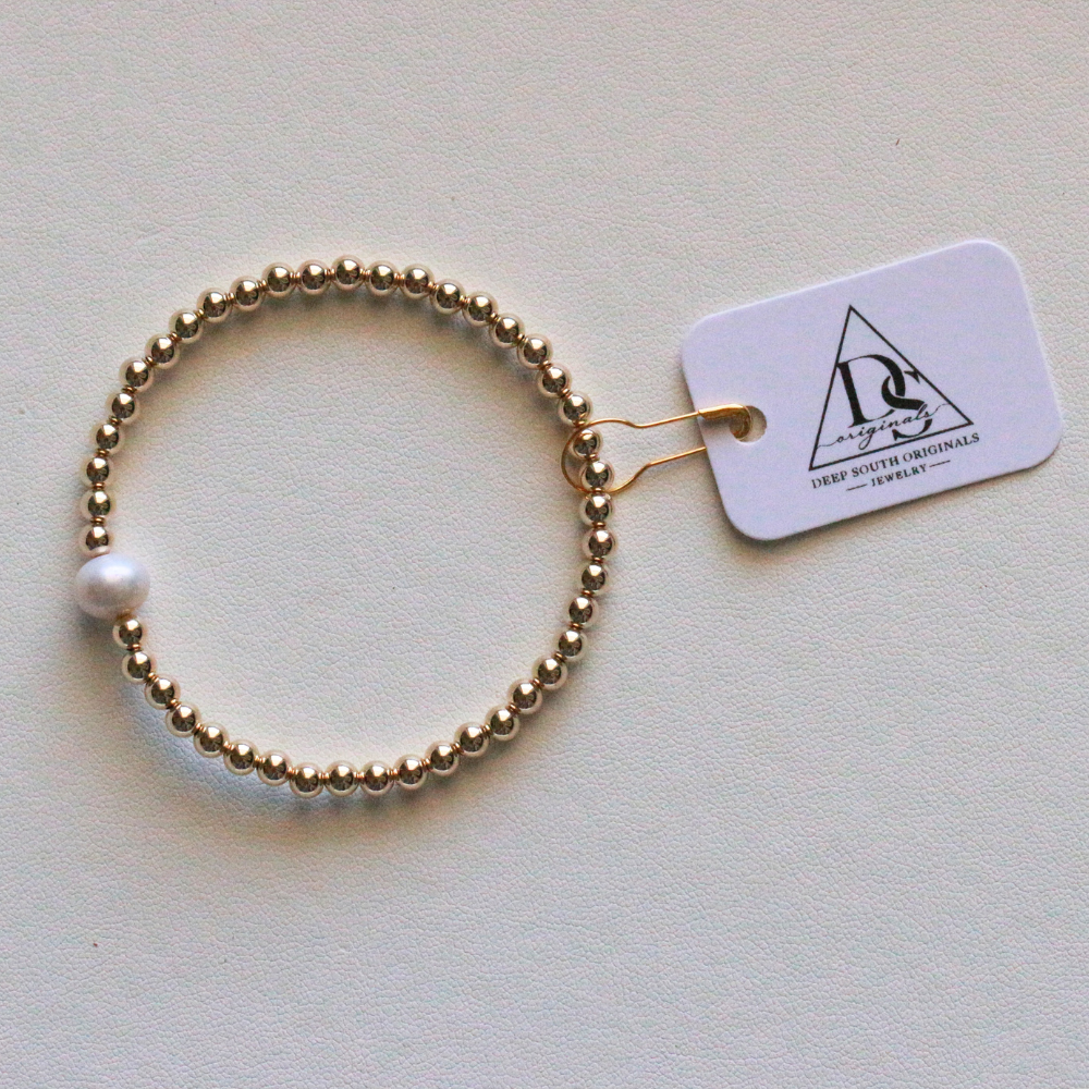 Callie Bracelet - Gold Filled Beaded Bracelet - 14k Gold Filled