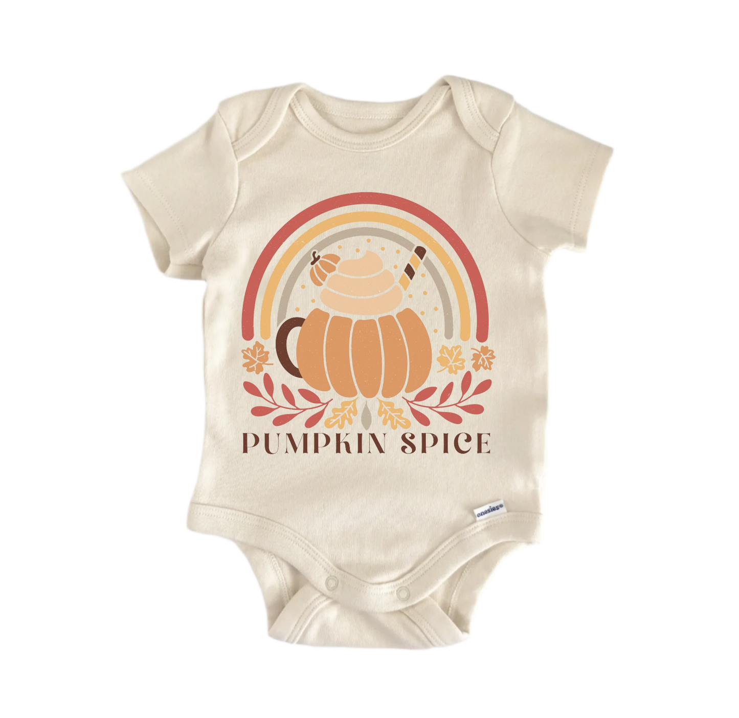 Pumpkin Spice Fall Newborn Baby Onesie® Bodysuit