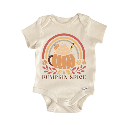 Pumpkin Spice Fall Newborn Baby Onesie® Bodysuit