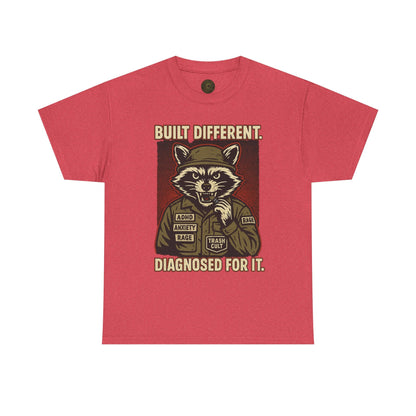 Built Different Diagnosed For It Military Raccoon Shirt – Gildan 5000
