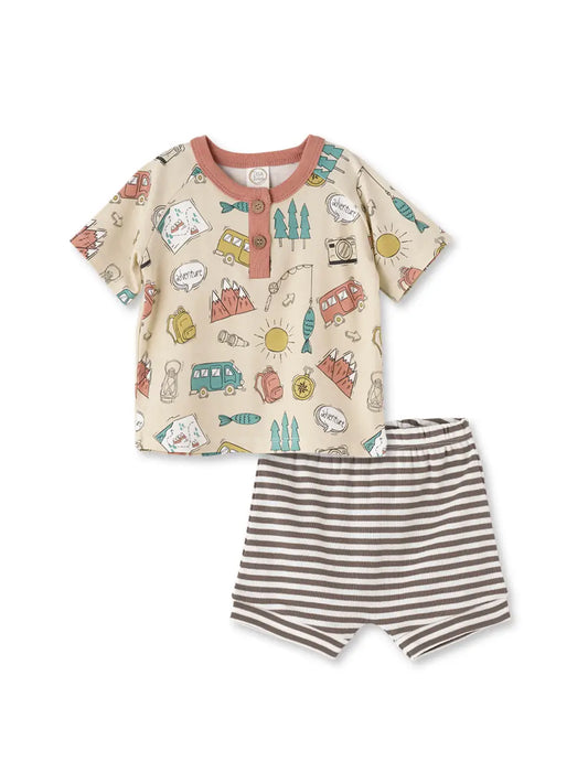 FINAL SALE - Baby Boy's Big Adventure Bamboo Set