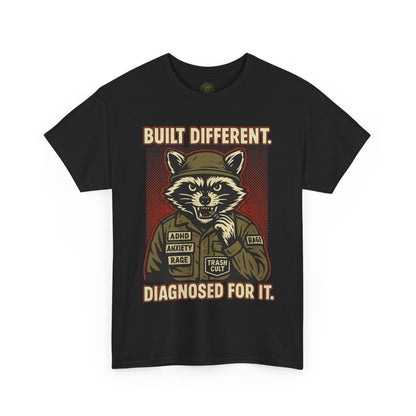 Built Different Diagnosed For It Military Raccoon Shirt – Gildan 5000