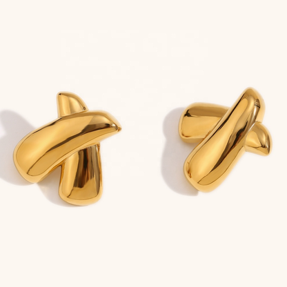 Crossover Earrings - Stainless Steel