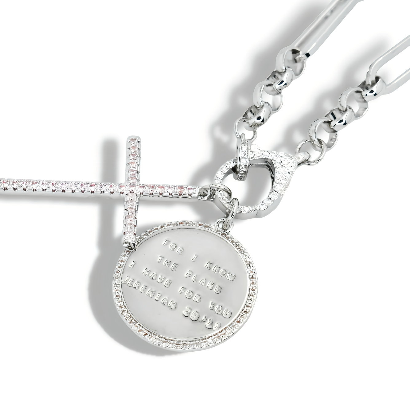 Jeremiah 29:11 with Cross Silver