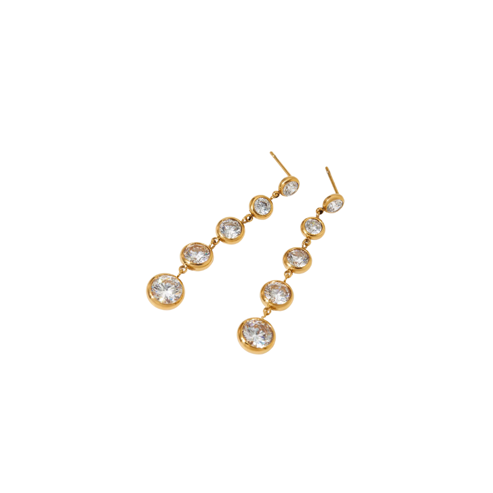 Juliette Bezel Earrings 18k Gold