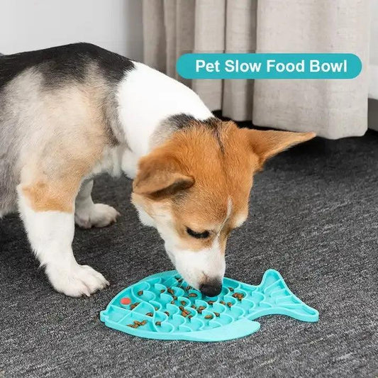 Silicone Pet Dogs Slow Food Plate